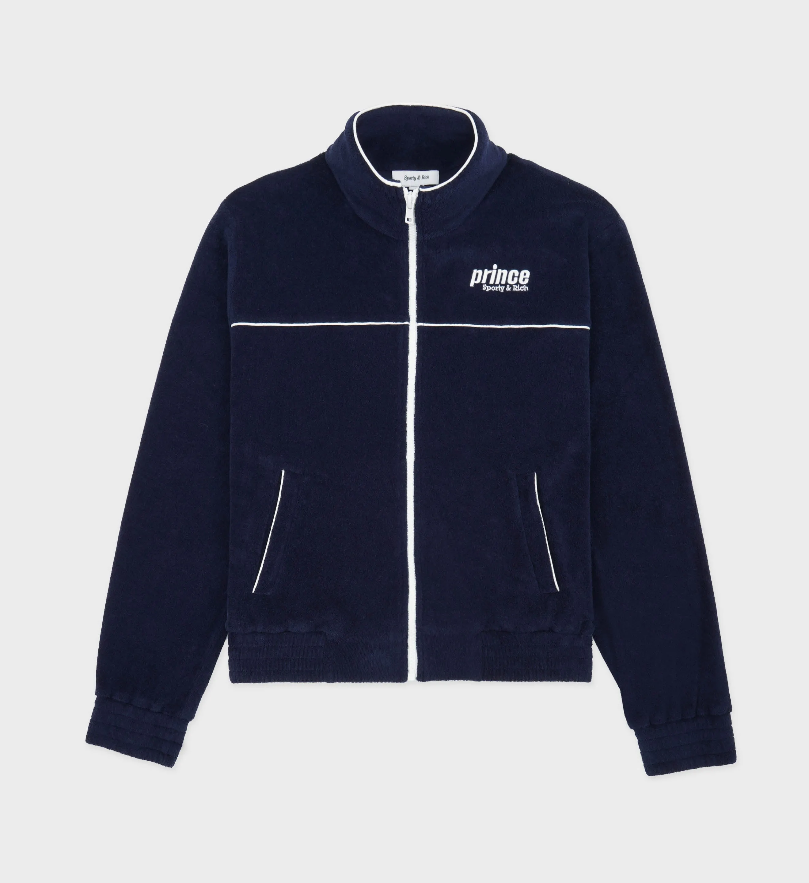 Prince Sporty Terry Track Jacket - Navy/White