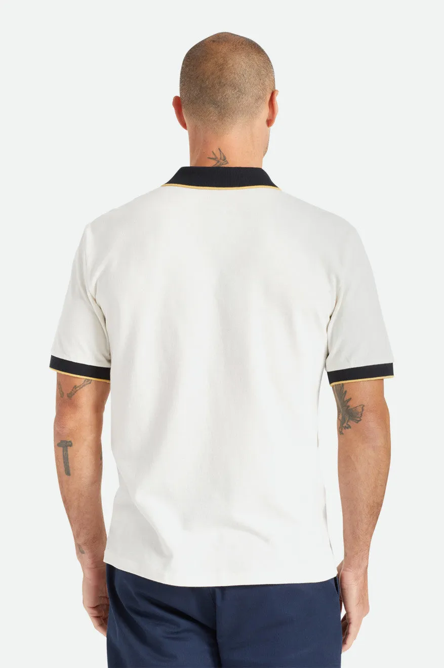 Proper S/S Polo - Off White/Black