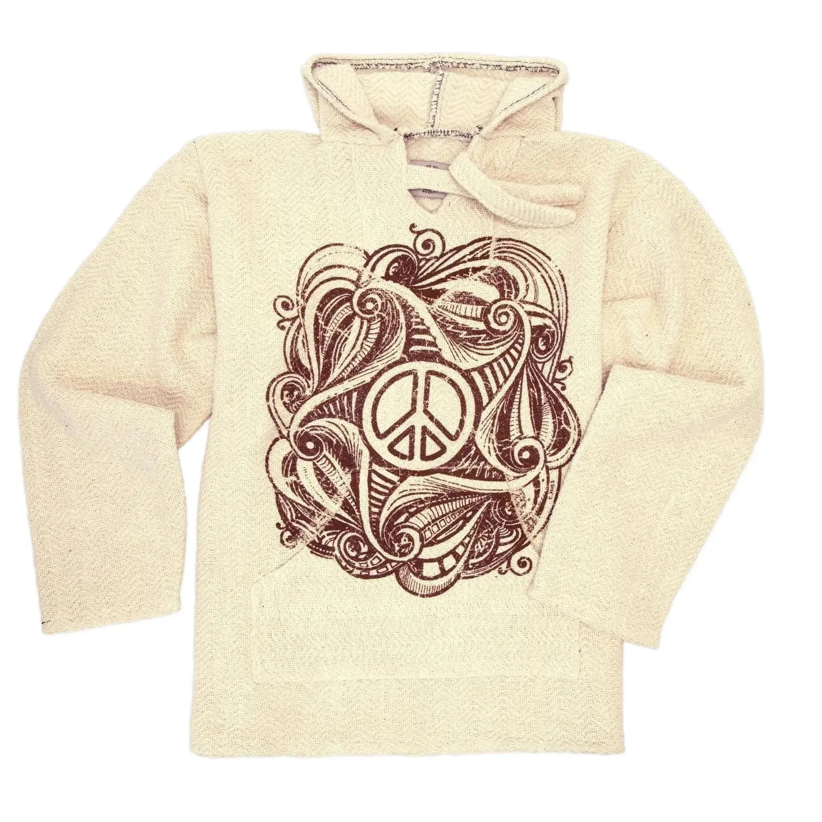 Psychedelic Peace Swirl Baja Hoodie