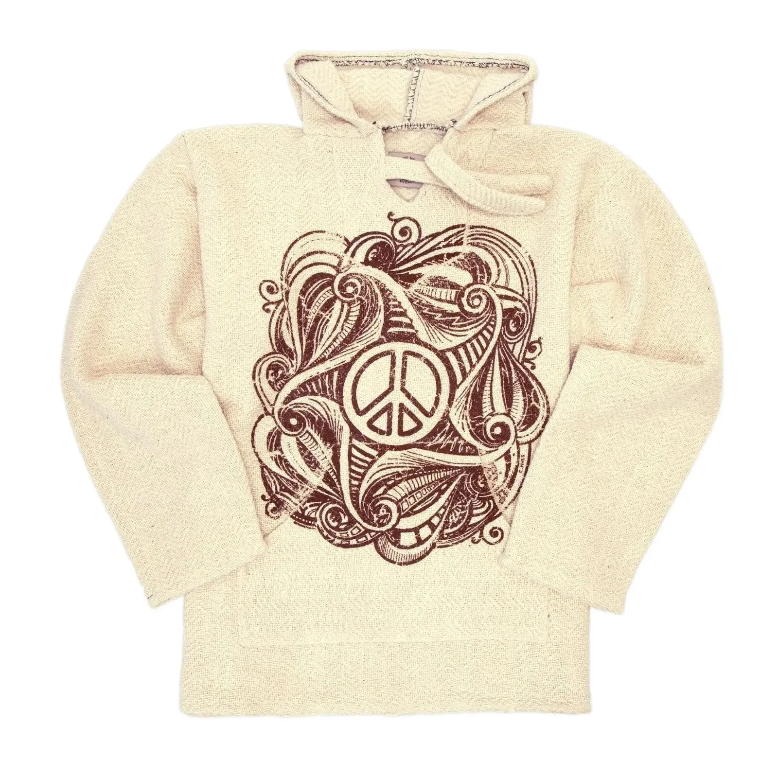 Psychedelic Peace Swirl Baja Hoodie