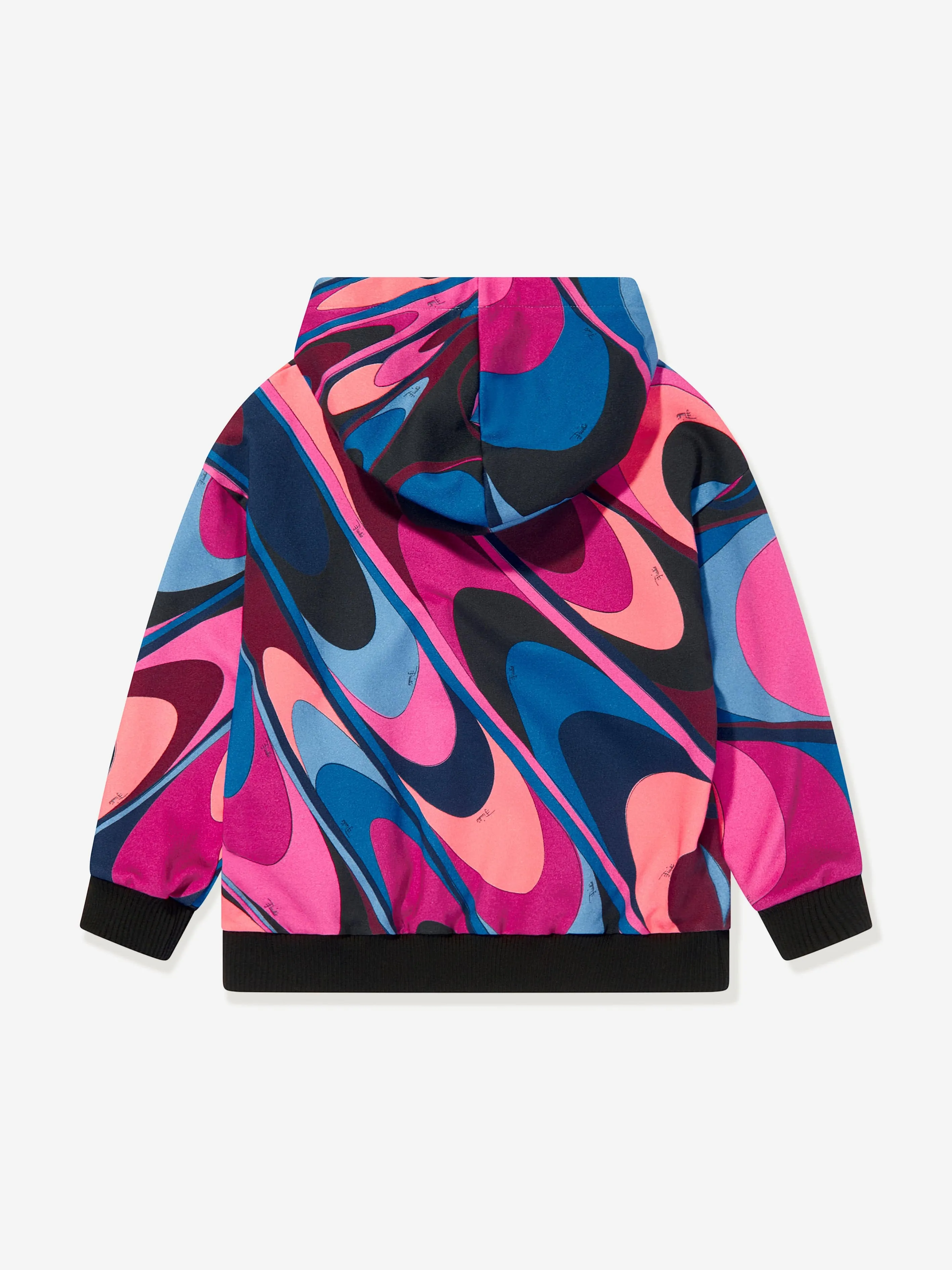 Pucci Girls Onde Print Hoodie in Multicolour