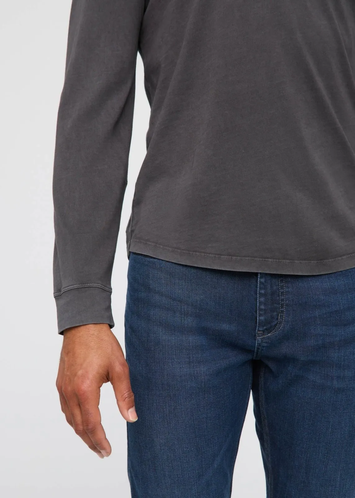 PurePima Vintage Henley - Washed Grey