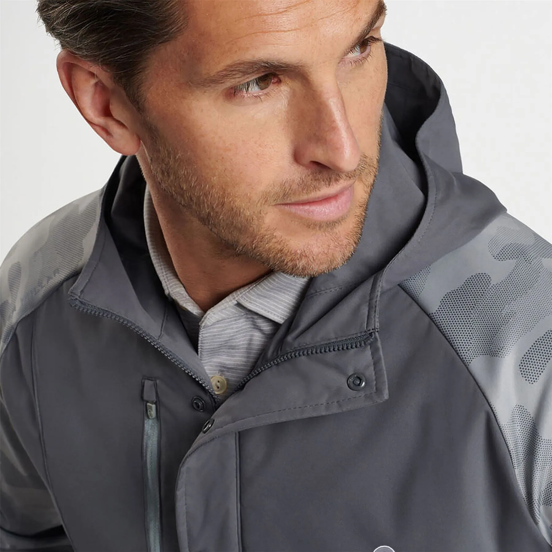 Pursuit Classic Fit Half Snap Hooded Jacket Iron - AW24