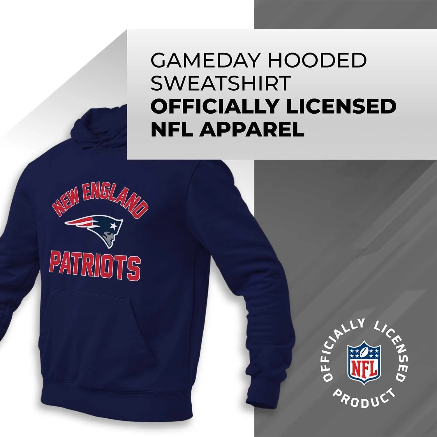 "Embrace Game Day Comfort and Show Team Pride with our NFL Adult Gameday Hooded Sweatshirt - Experience the Ultimate Fan Luxury in Luxurious Poly Fleece Blend"