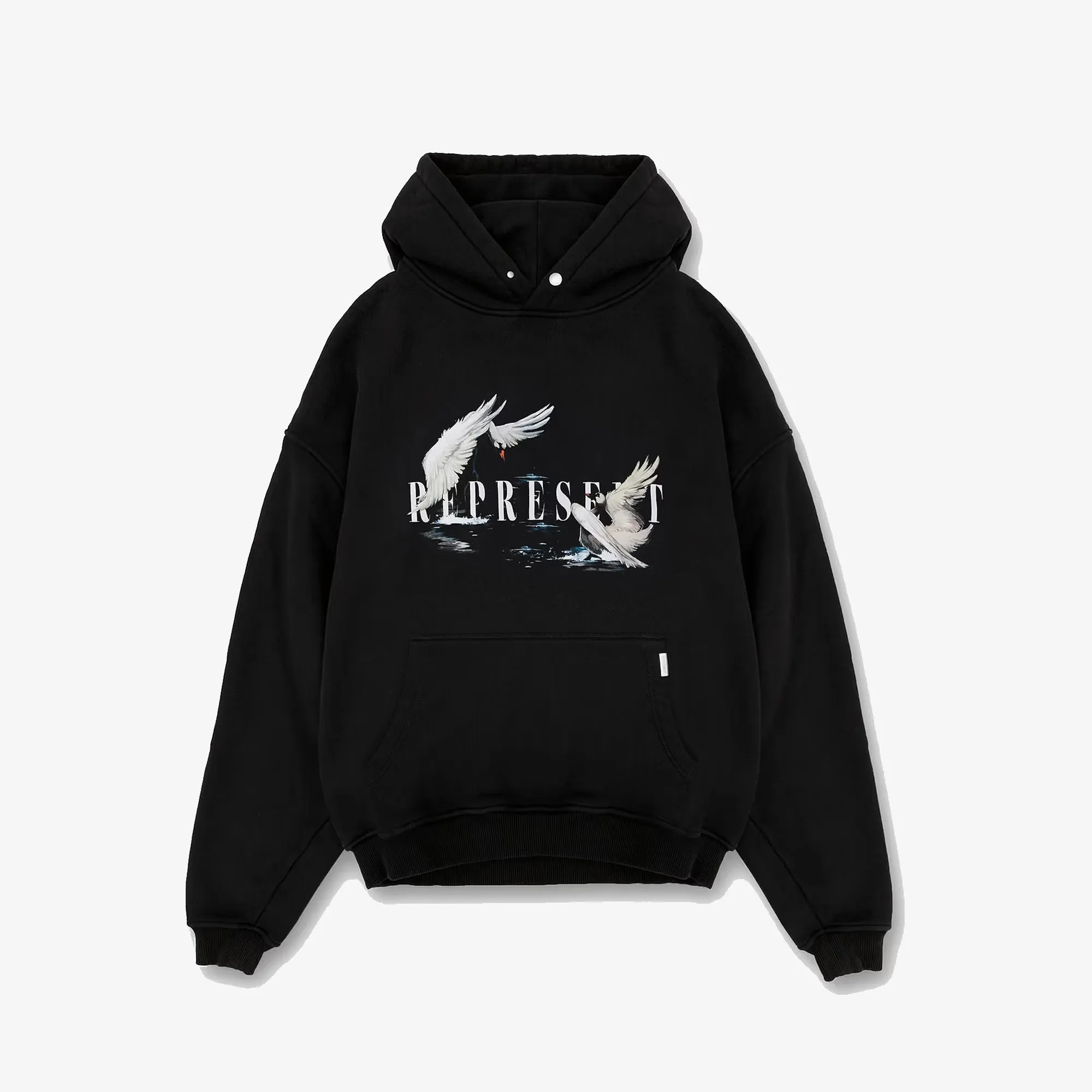 Represent | SWAN HOODIE  { OFF BLACK