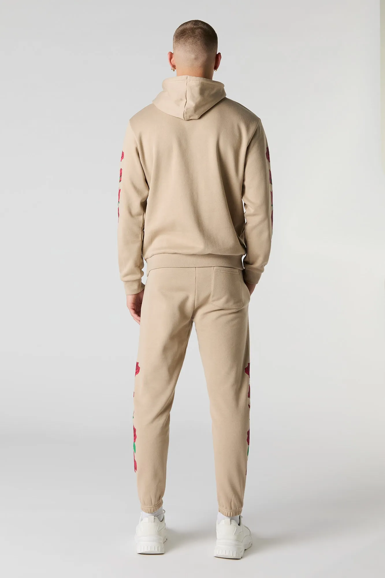 Rose Leg Graphic Fleece Jogger