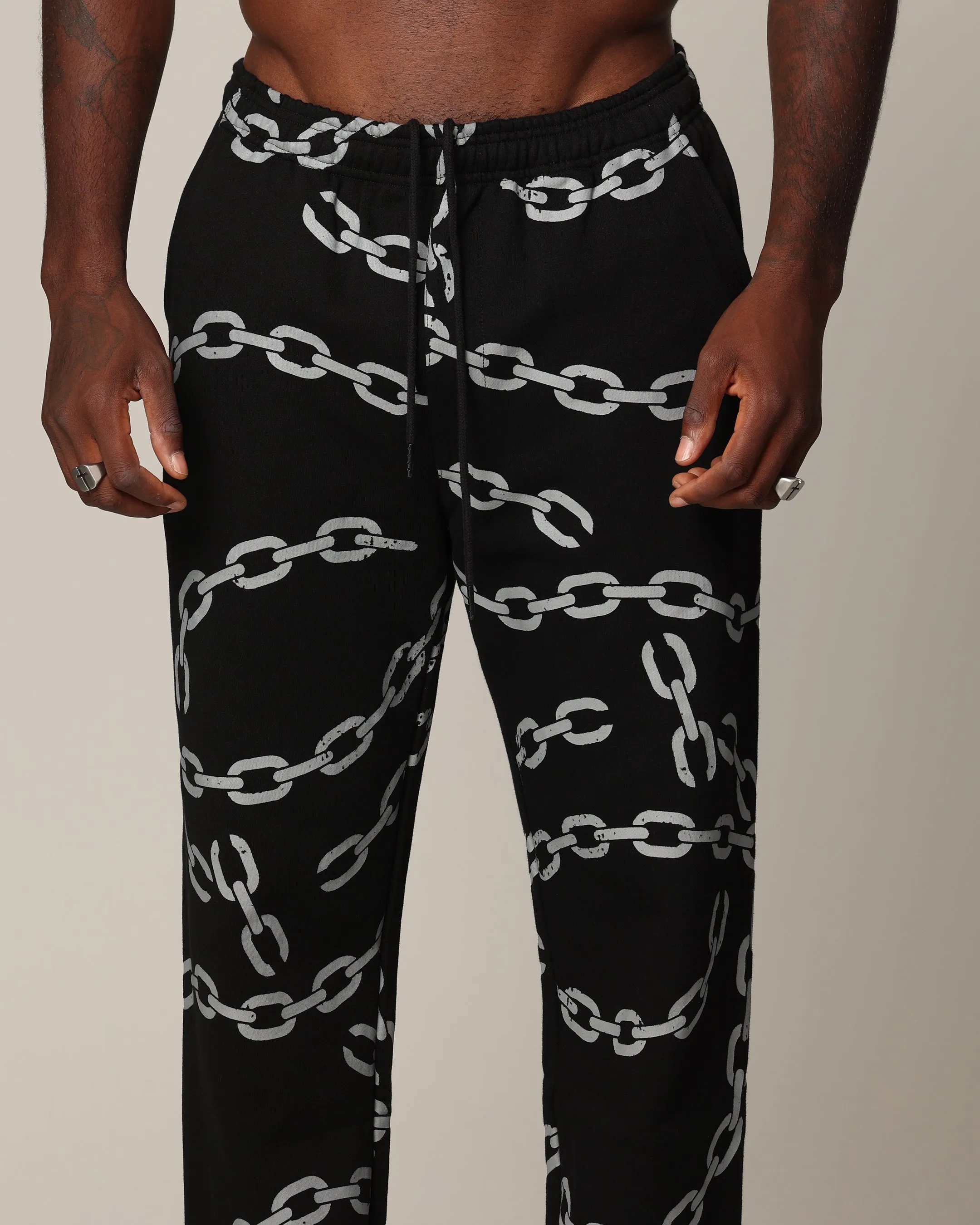 Saint Morta Chain Sweatpants Black/Black