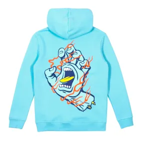 Santa Cruz - OS Inferno Strip Hand Youth Hoodie Turquoise