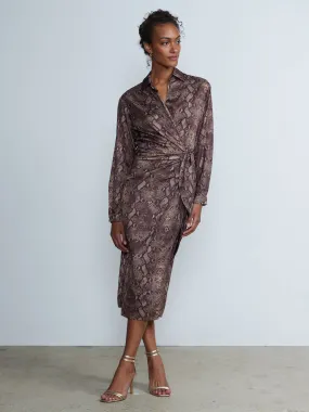 Satin Wrap Dress