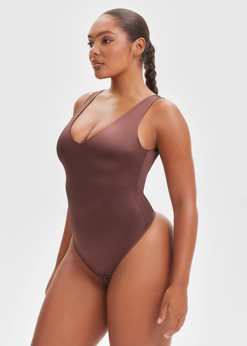 SatinSculpt Tank Bodysuit Thong