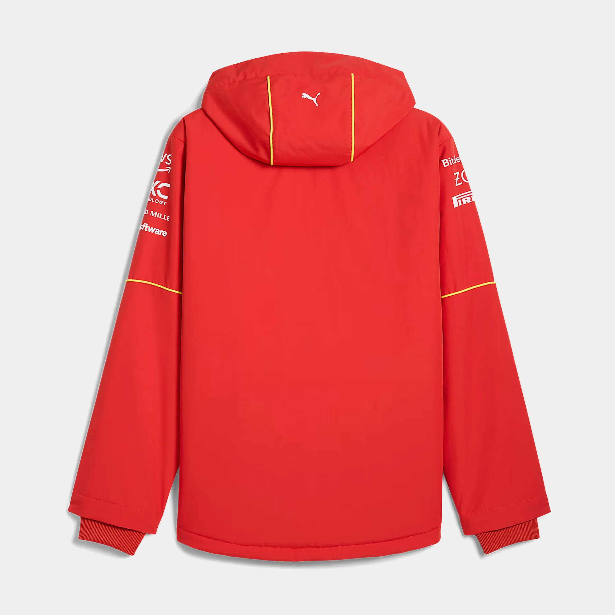 Scuderia Ferrari Replica Pro Zip Up Mens Hoodie (Red/Yellow)