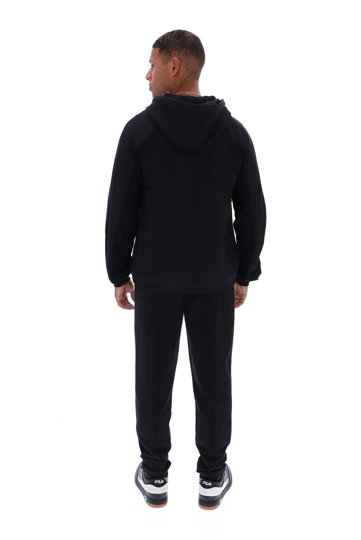 Seppi Pinstripe Print Back Hoodie