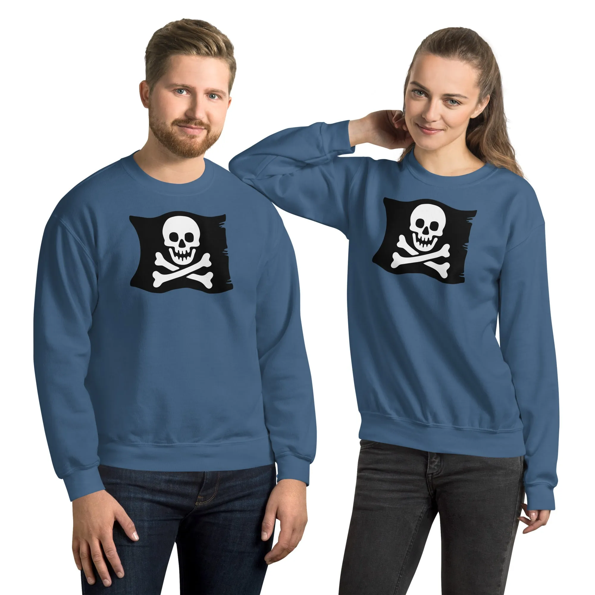 Skeleton Skull Crossbones Pirate Flag Unisex Sweatshirt