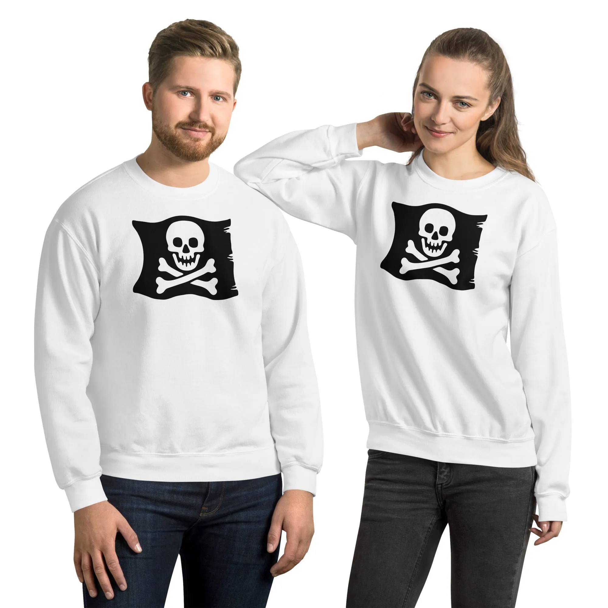 Skeleton Skull Crossbones Pirate Flag Unisex Sweatshirt