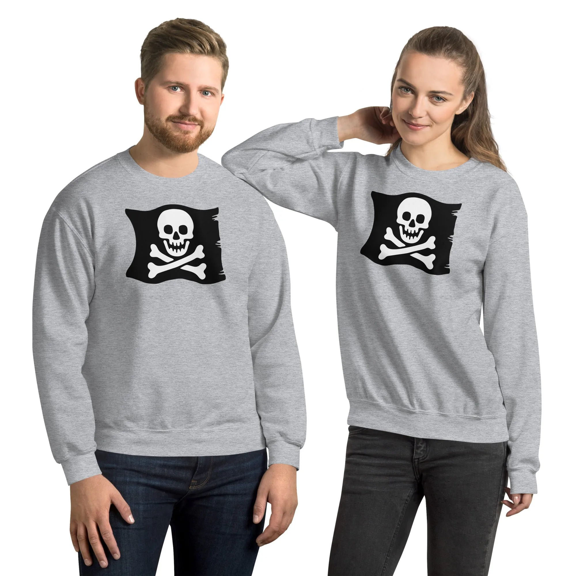 Skeleton Skull Crossbones Pirate Flag Unisex Sweatshirt