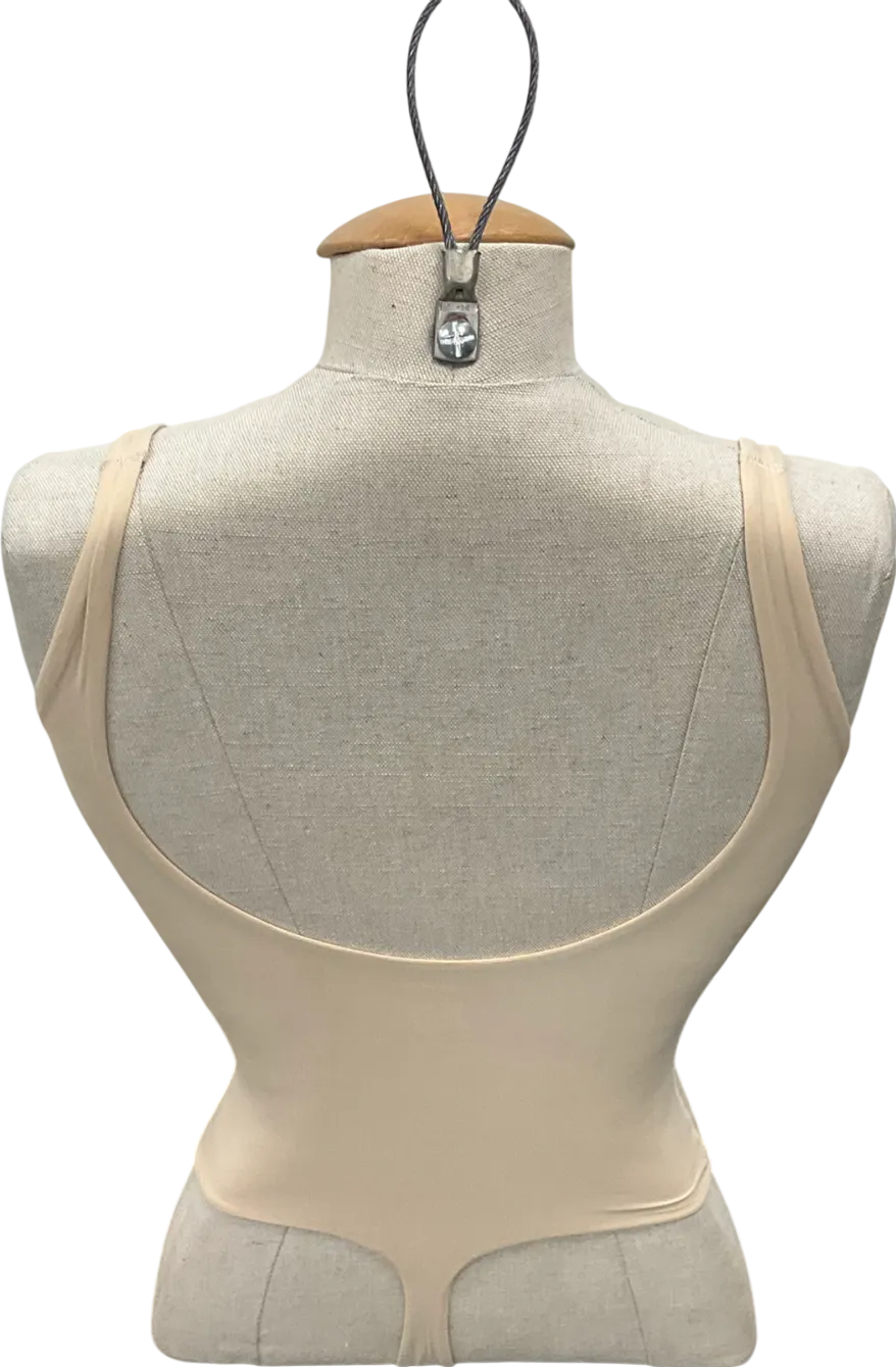 SKIMS Beige Fits Everybody Square Neck Bodysuit UK XXS