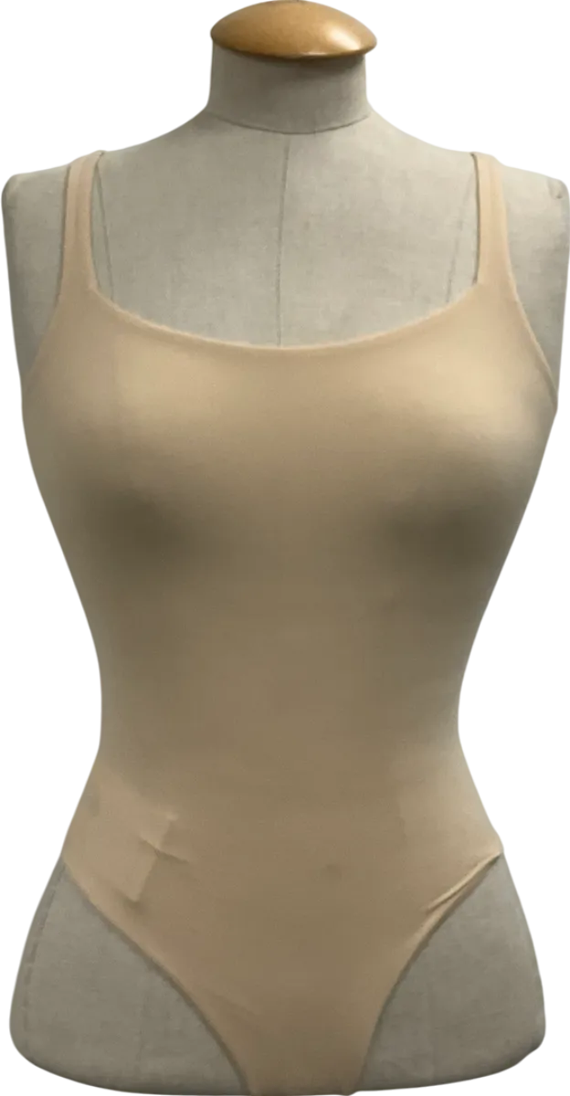 SKIMS Beige Fits Everybody Square Neck Bodysuit UK XXS