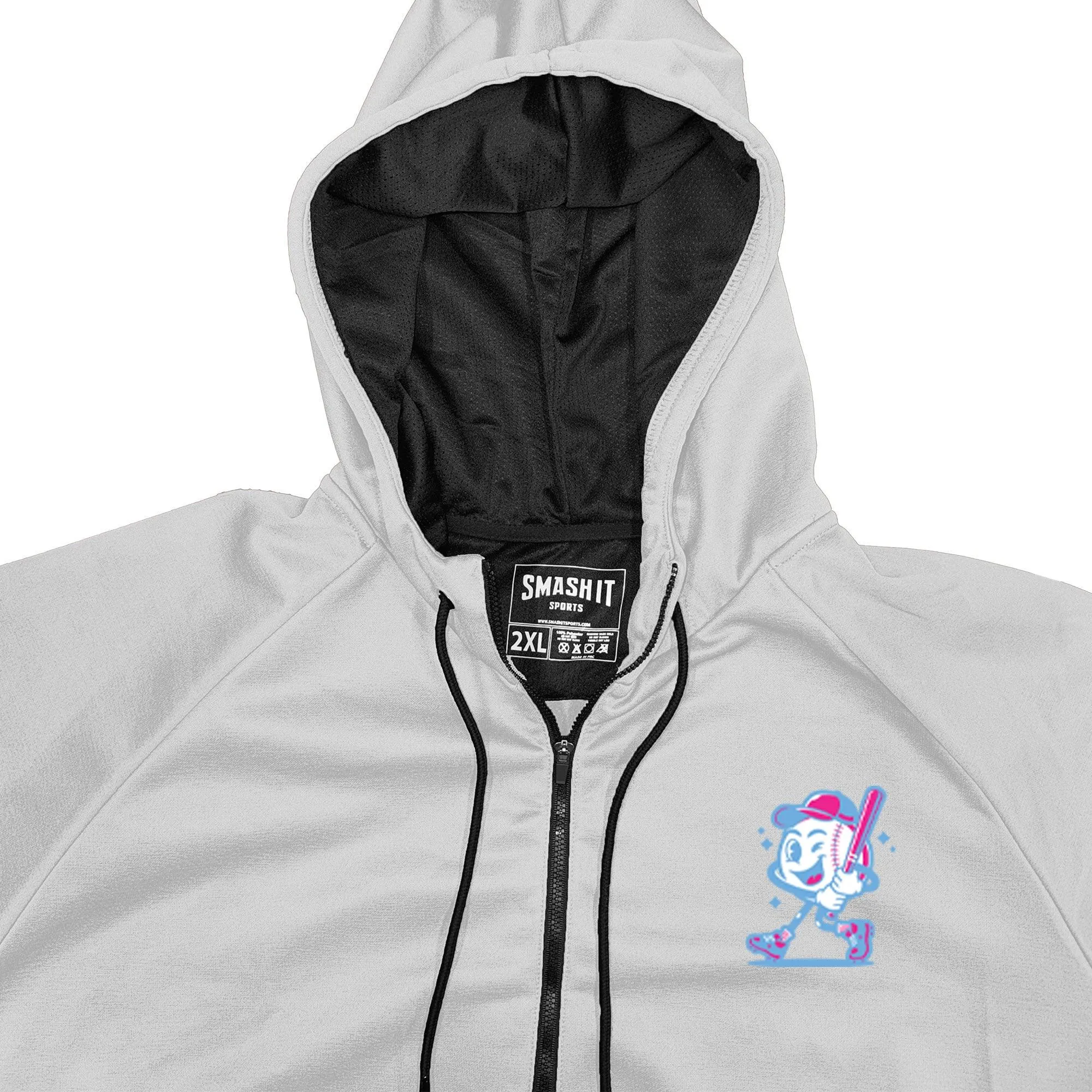 Smash It Sports "Smashie" BP Fleece Hoodie - White