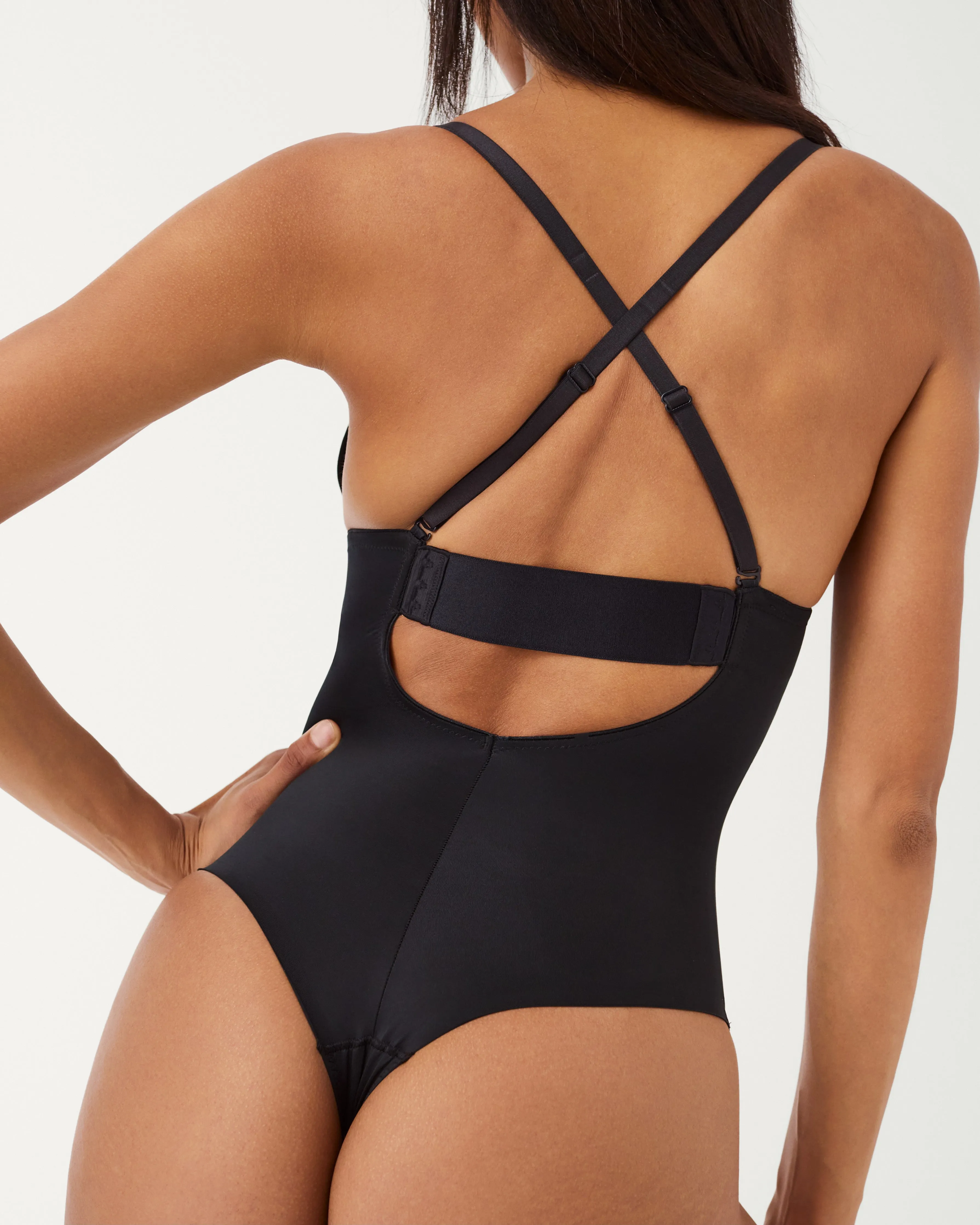 SPANXshape™ Suit Your Fancy Plunge Low-Back Thong Bodysuit