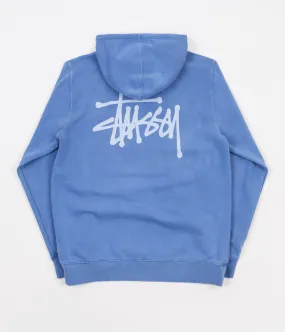 Stussy Basic Stussy Pigment Dyed Hoodie - Blue