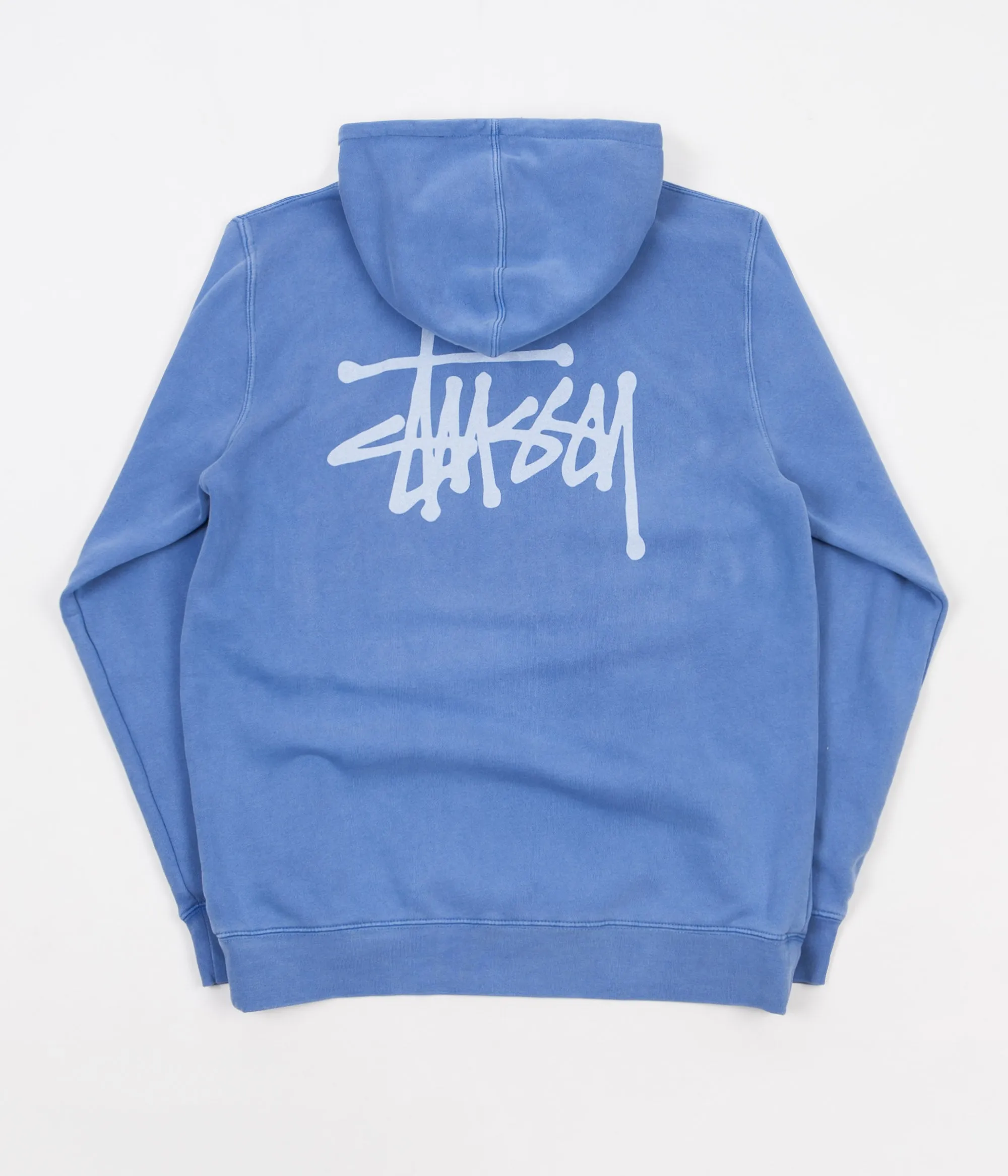 Stussy Basic Stussy Pigment Dyed Hoodie - Blue