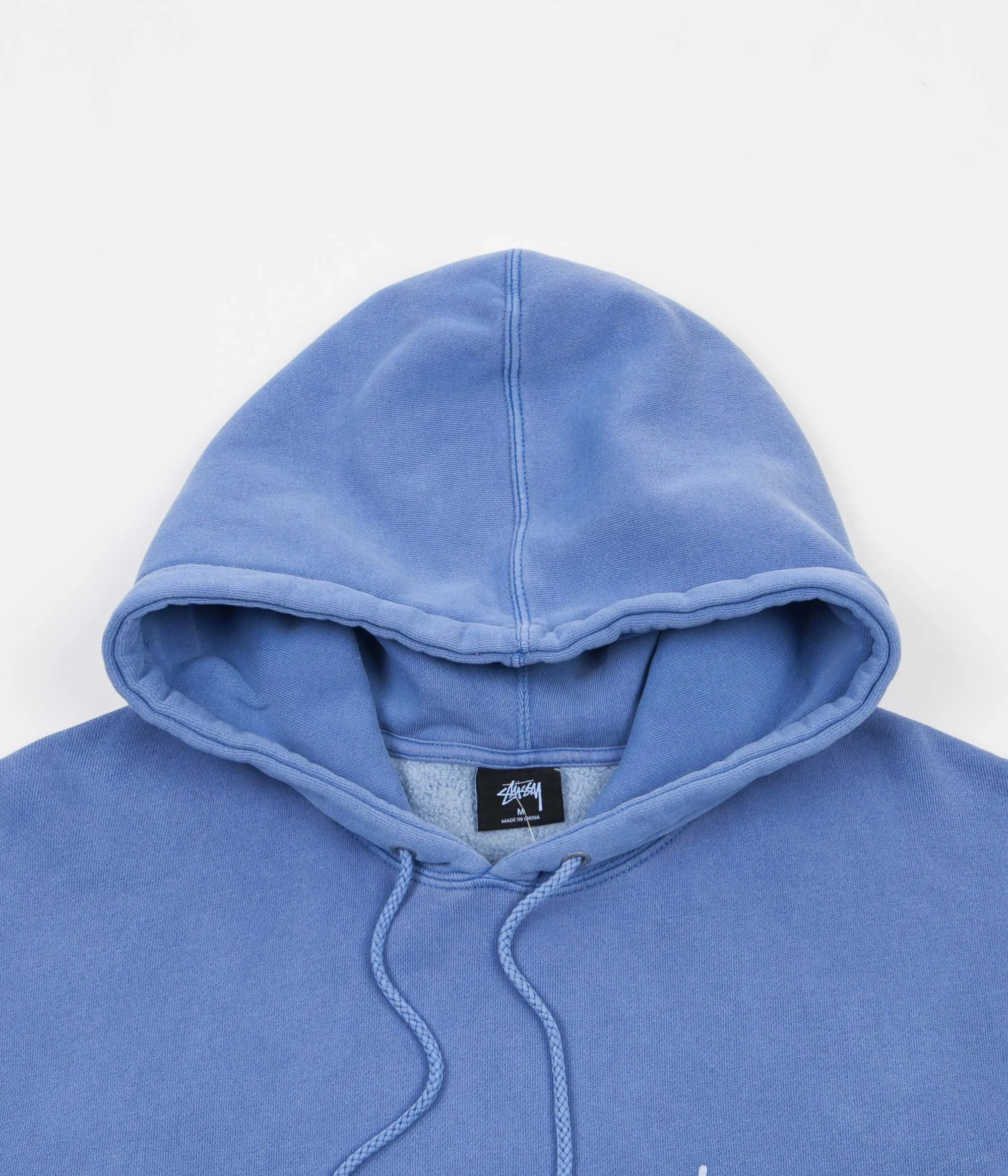 Stussy Basic Stussy Pigment Dyed Hoodie - Blue