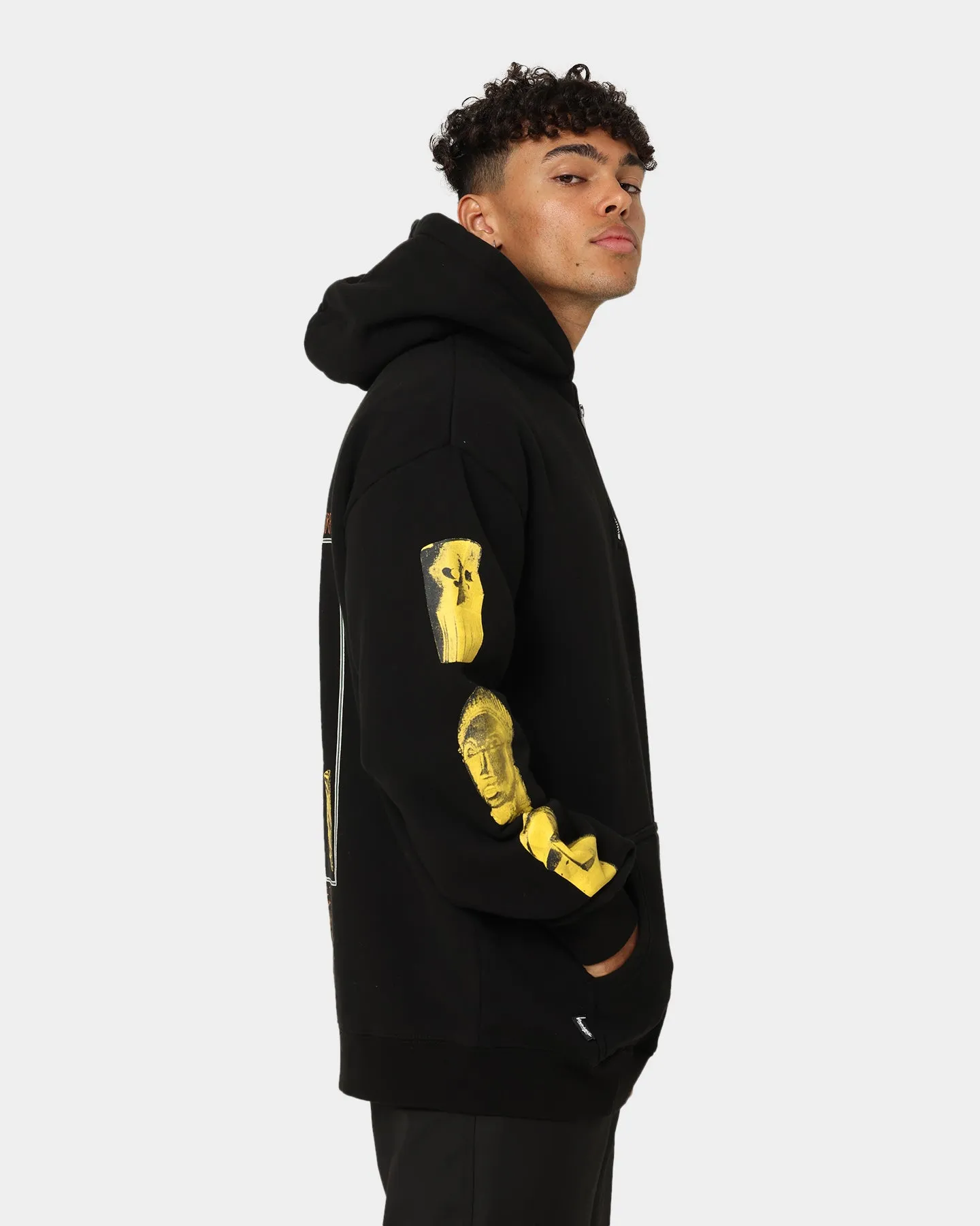 Stussy Masked Quarter Zip Hoodie Pigment Black