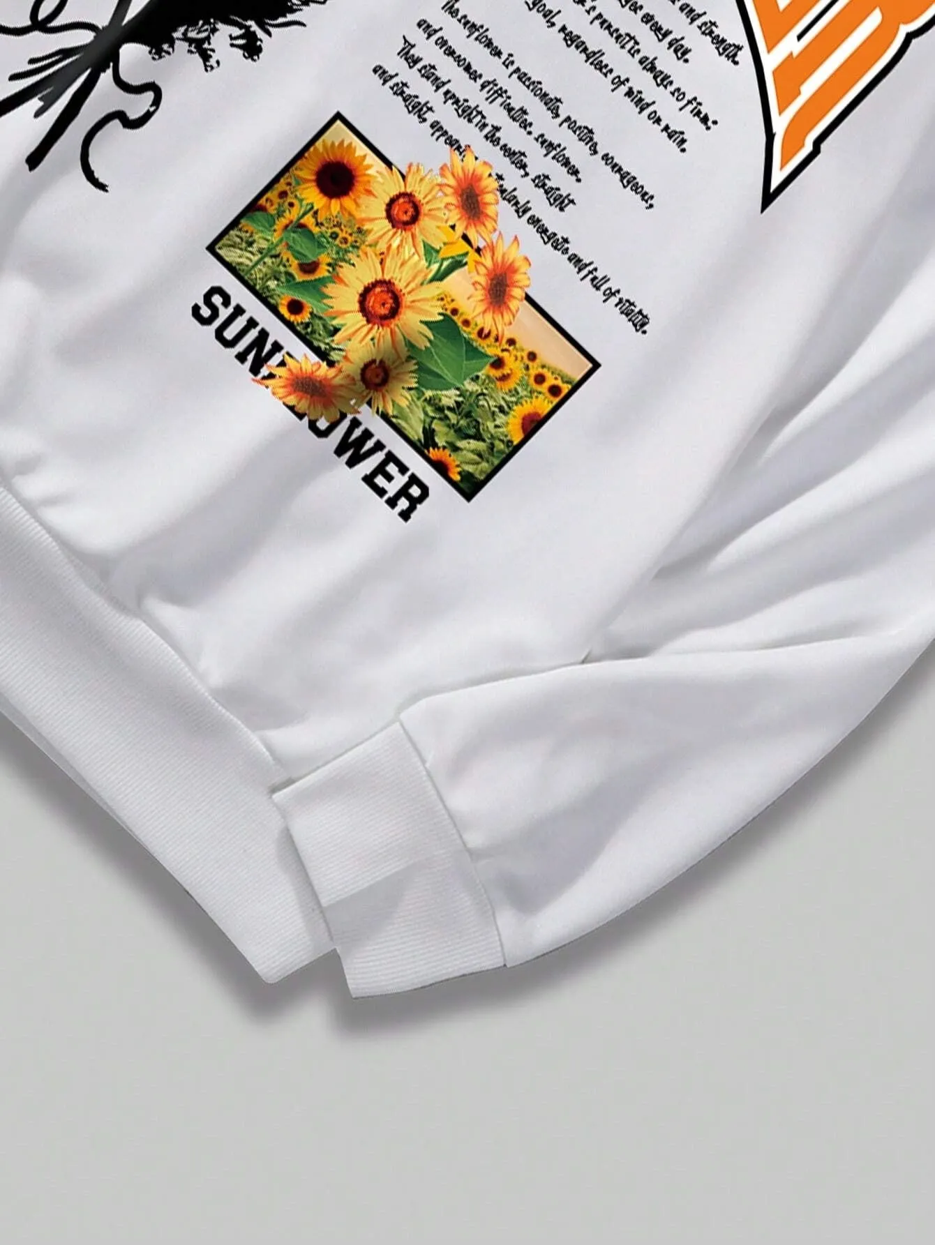 SXV  'Sunflower’ Printed Cool Aesthetic Sweatshirt Hoodie