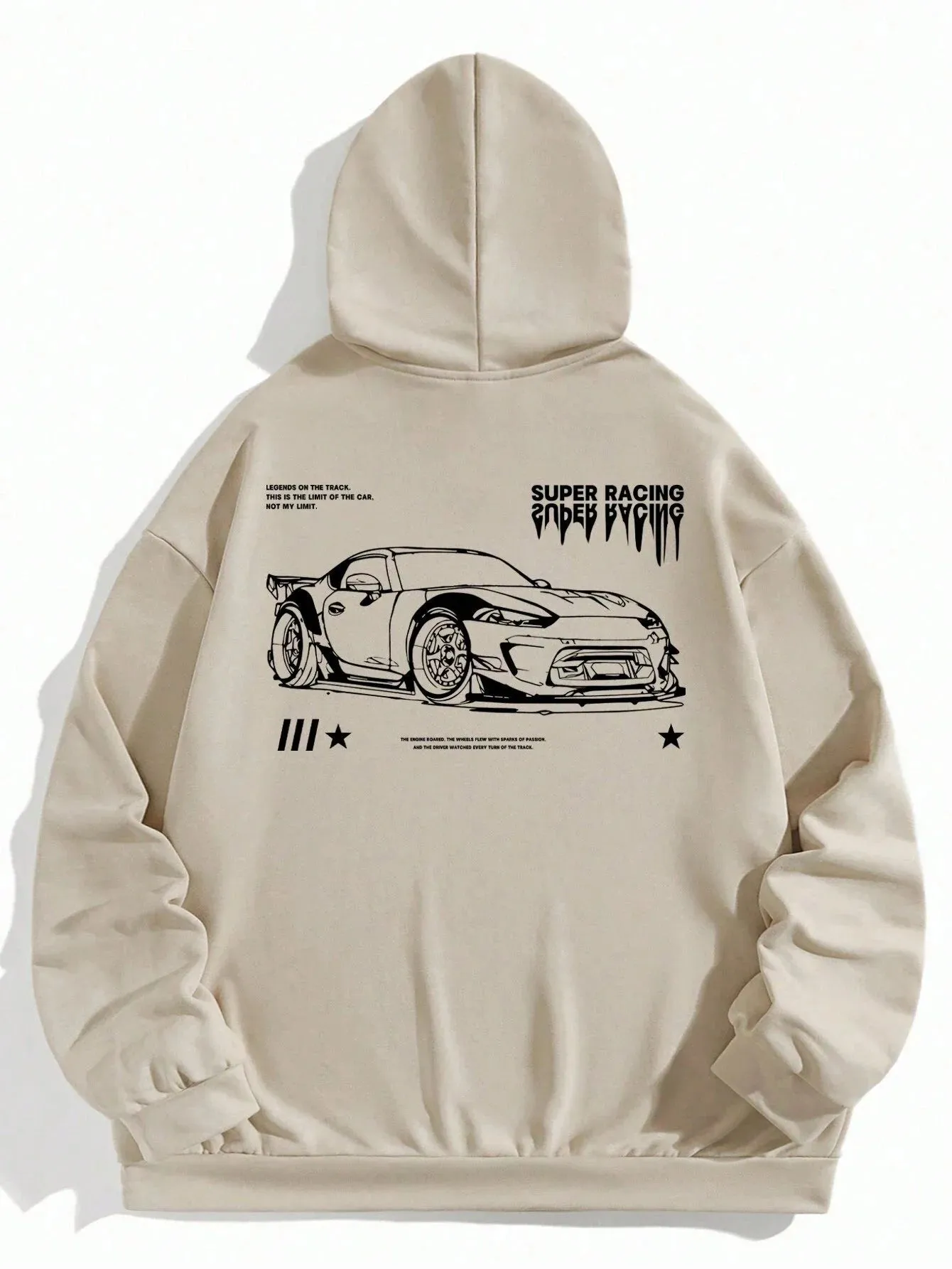 SXV  'Super racing’ Printed Cool Aesthetic Sweatshirt Hoodie