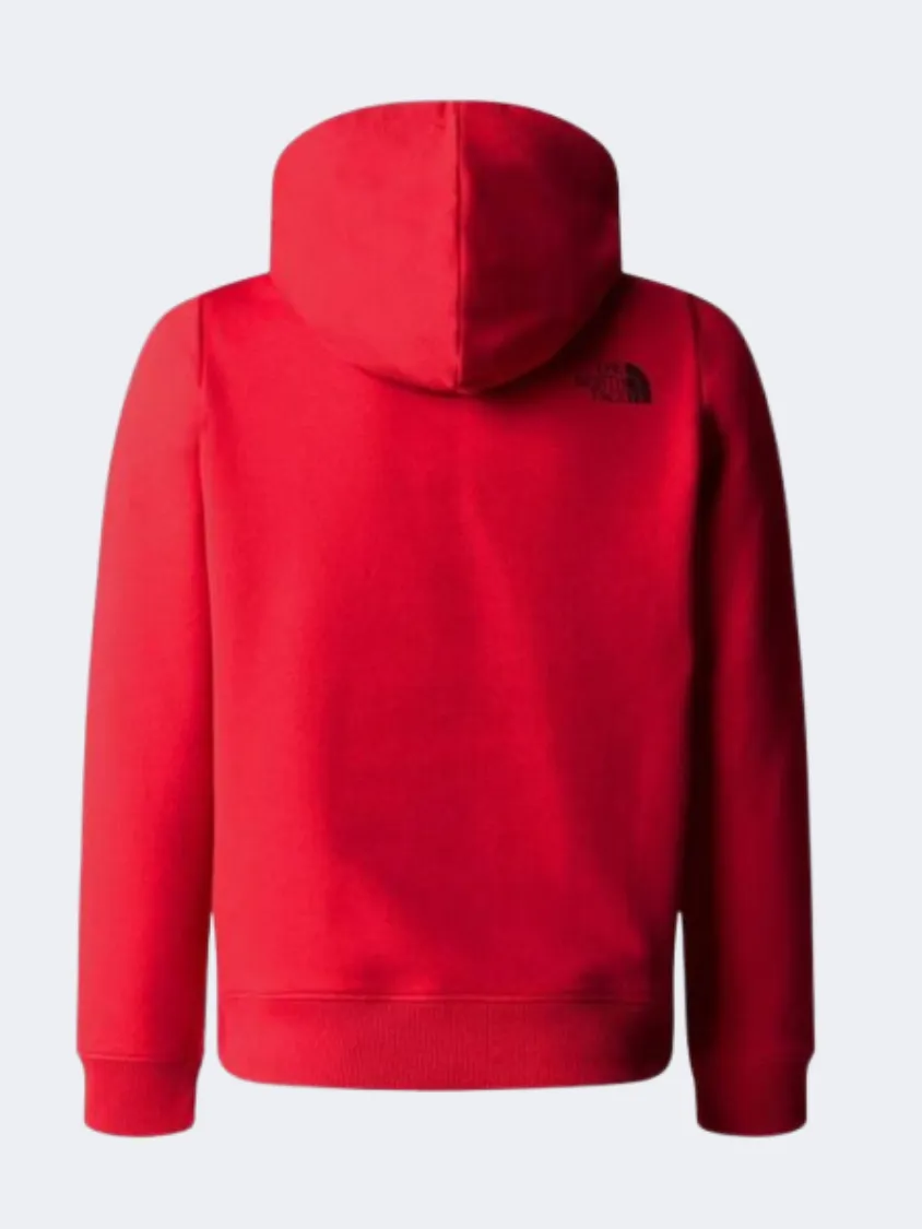 The North Face Topographic Boys Lifestyle Hoody Red