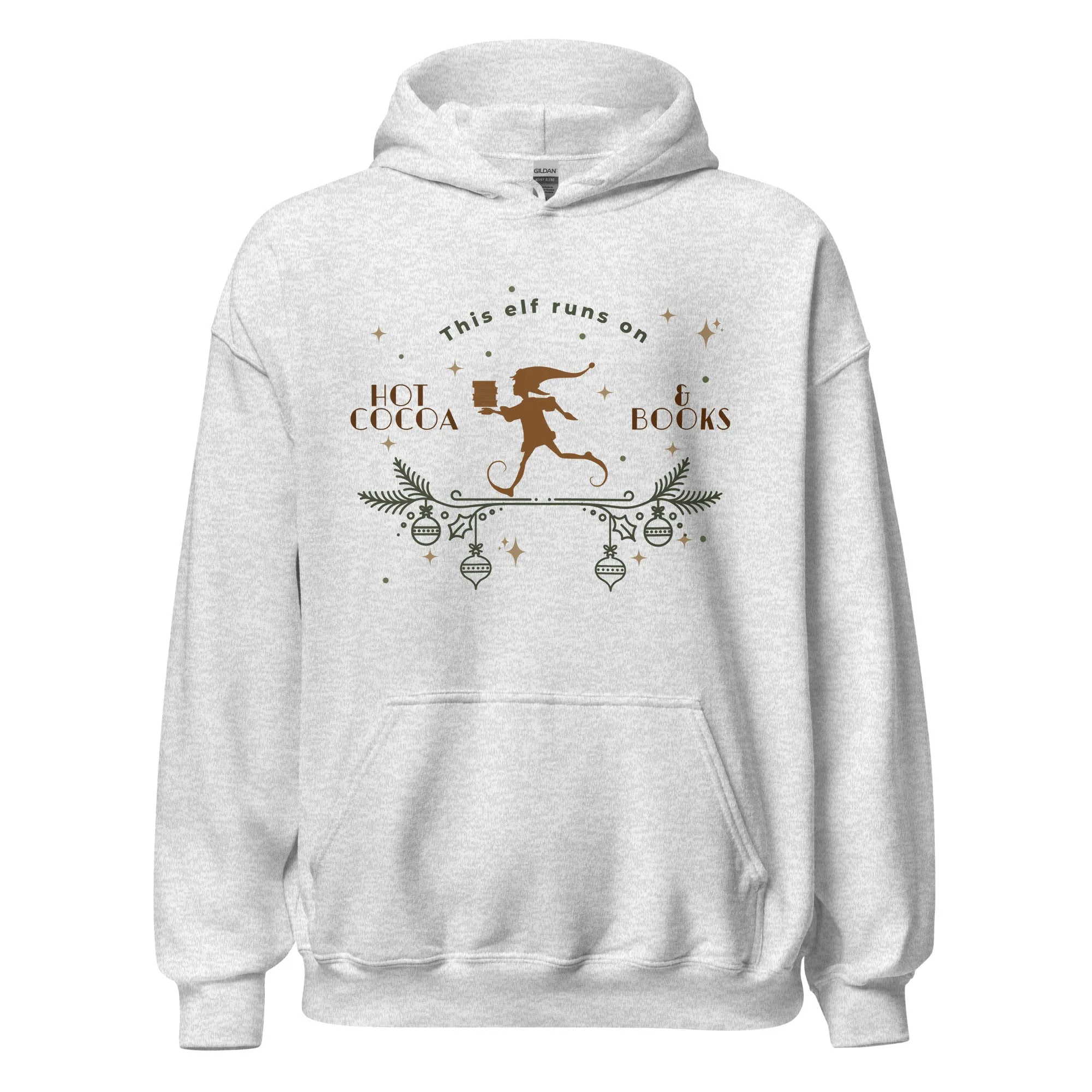 This Elf Runs on Hot Cocoa and Books Hoodie