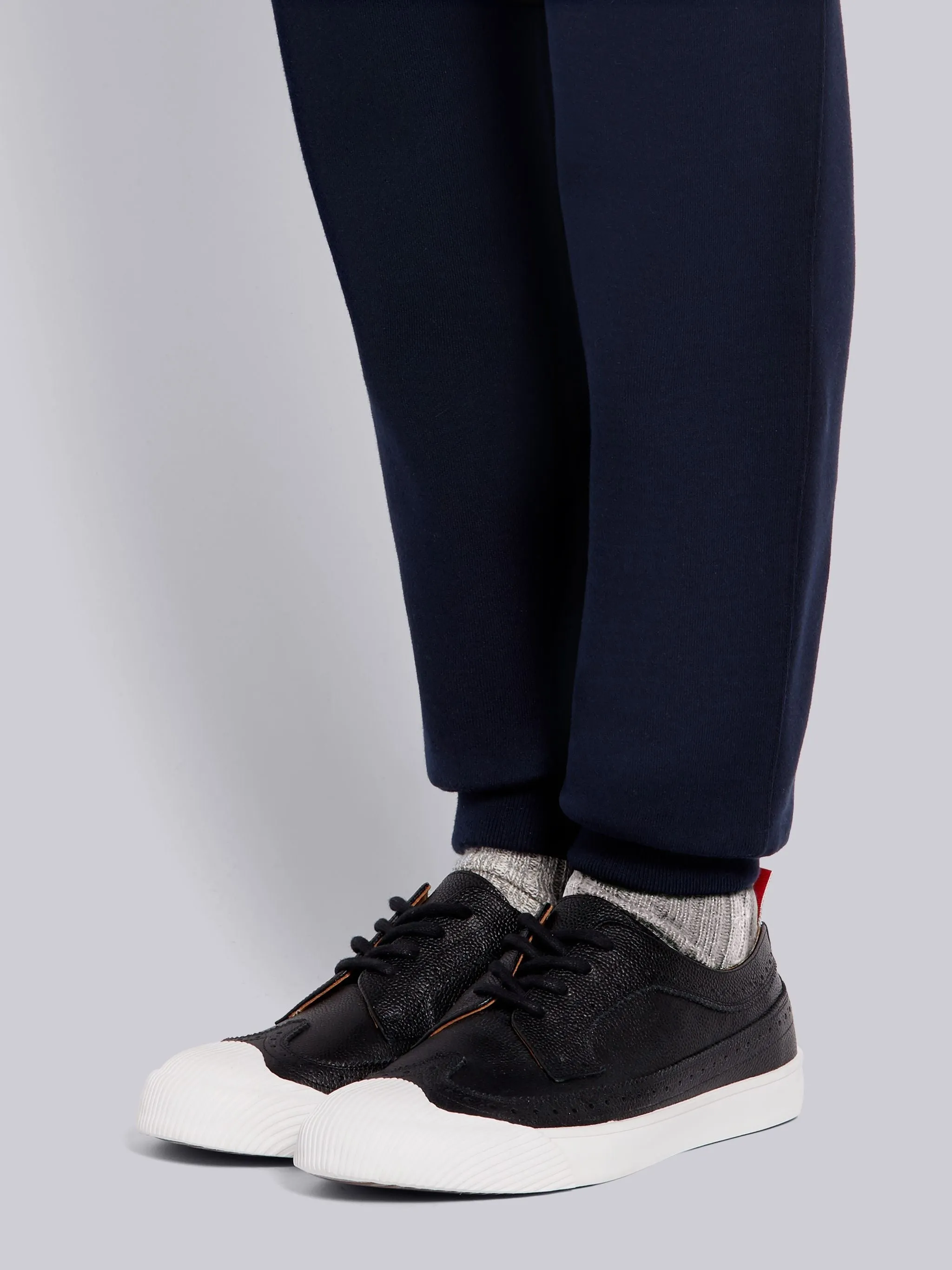 Thom Browne Navy Cotton Loopback Tonal 4-Bar Sweatpants