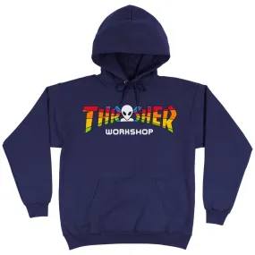 Thrasher - X AWS Spectrum Hoodie Navy