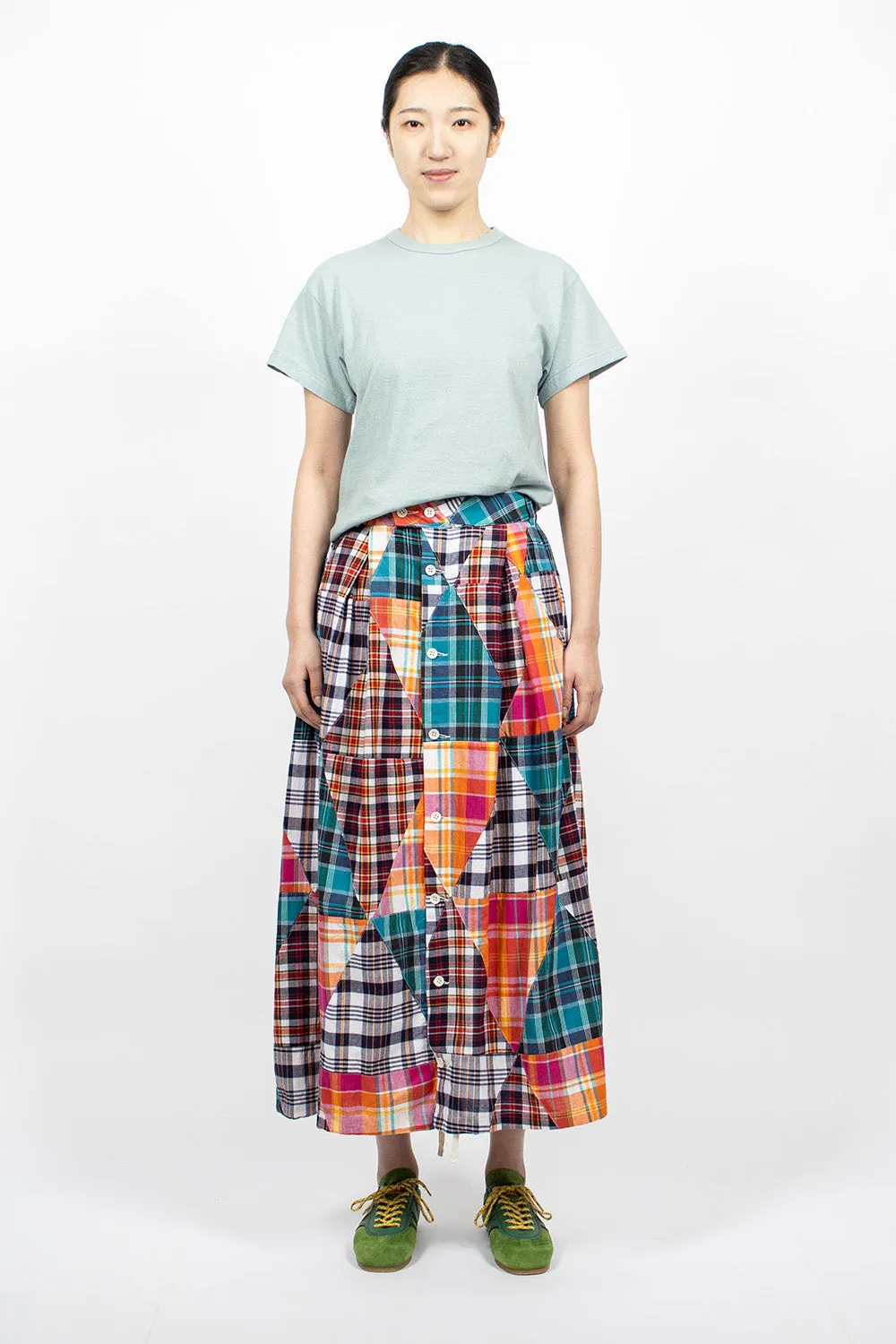 Tuck Skirt Multi Patchwork