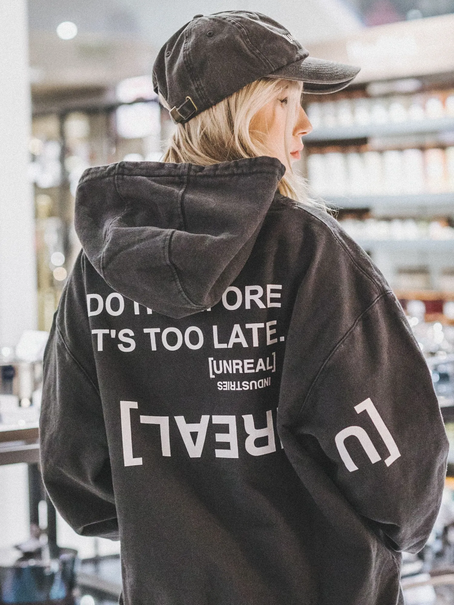 UNREAL Toaster Hoodie Washed black