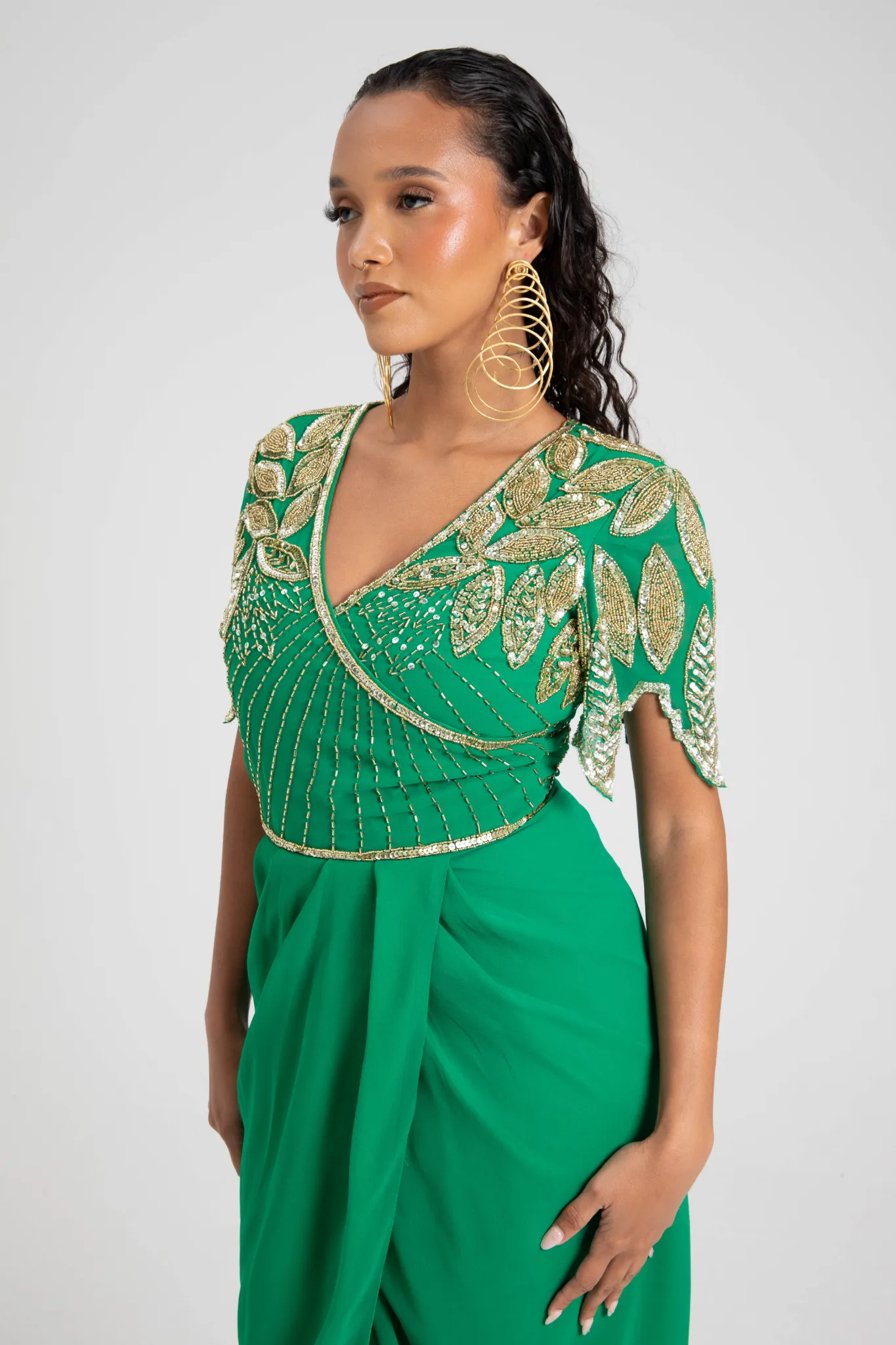 Ursula Green Wrap Dress