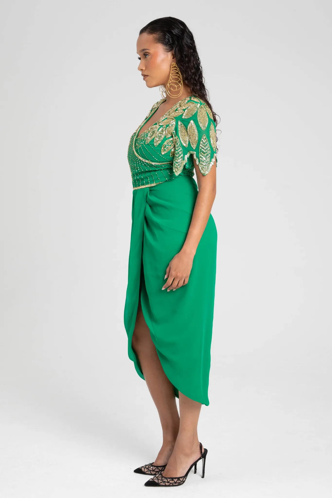 Ursula Green Wrap Dress