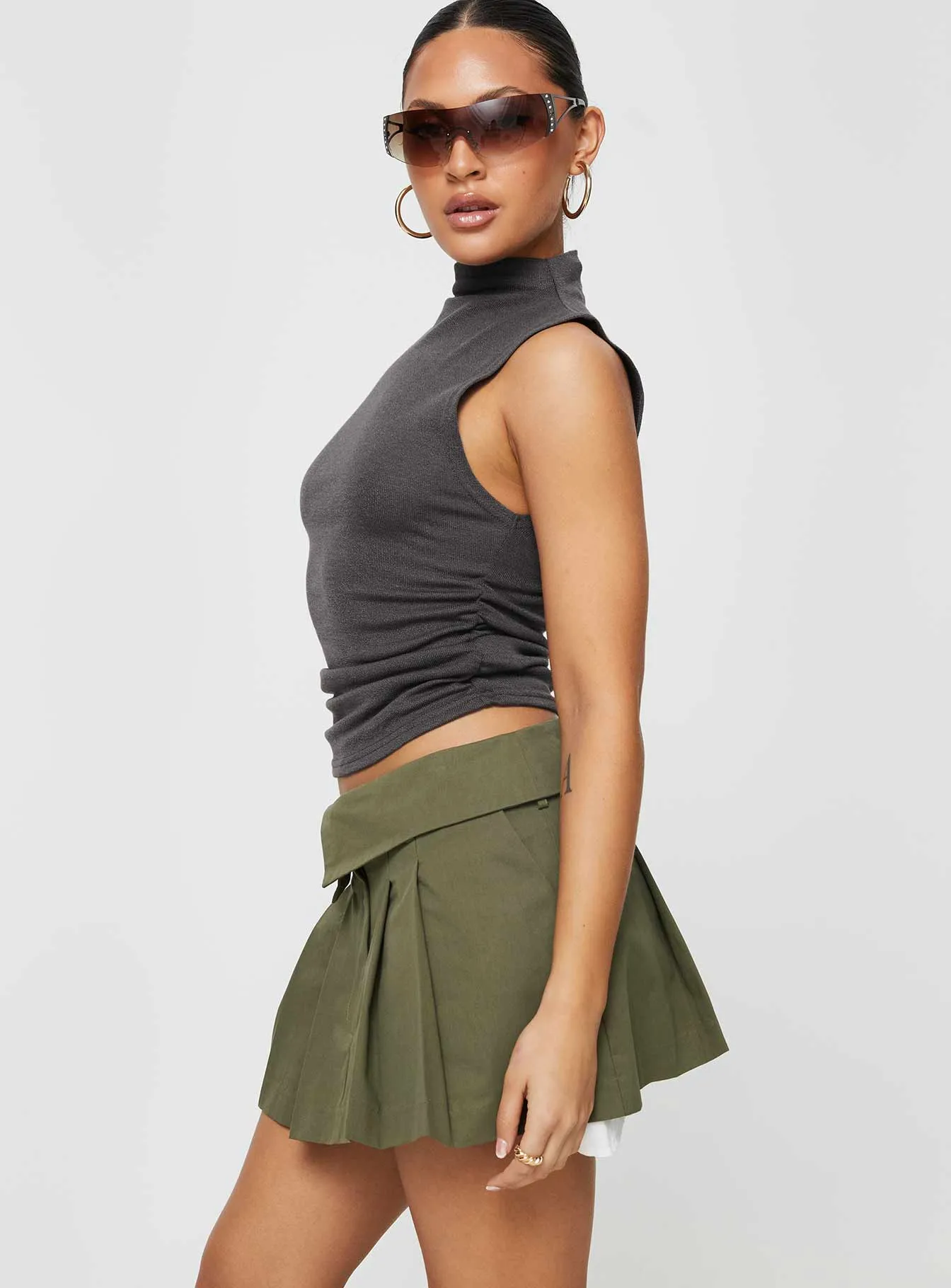 Utility Mini Skirt Green