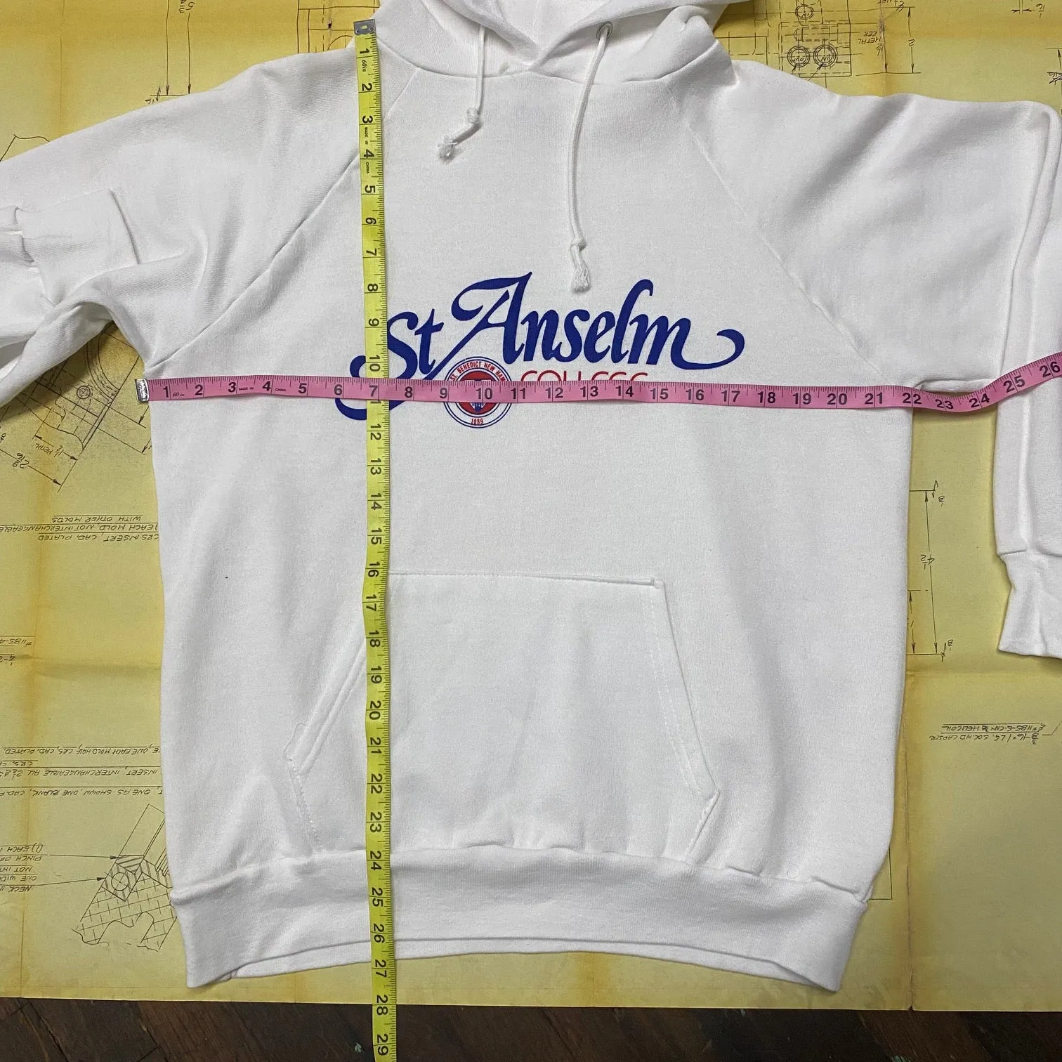 Vintage 1980's Saint Anselm College Champion Hoodie Size: XL