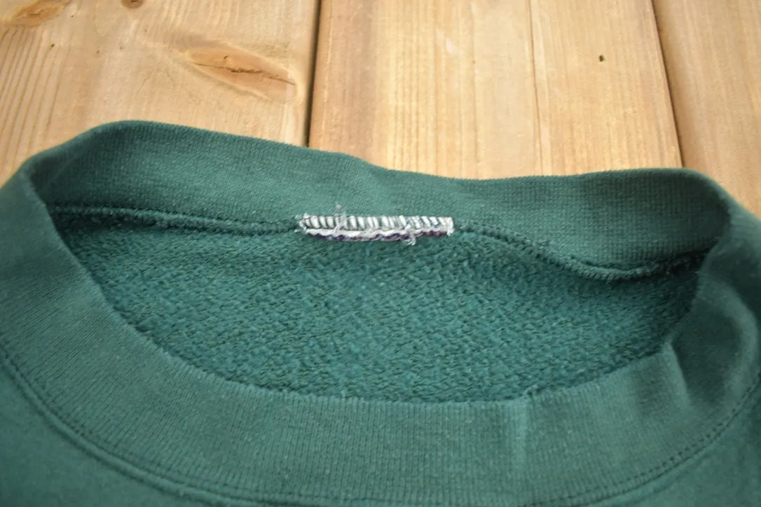 Vintage 1990s Blank Green Crewneck Sweatshirt