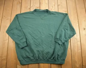 Vintage 1990s Blank Green Crewneck Sweatshirt