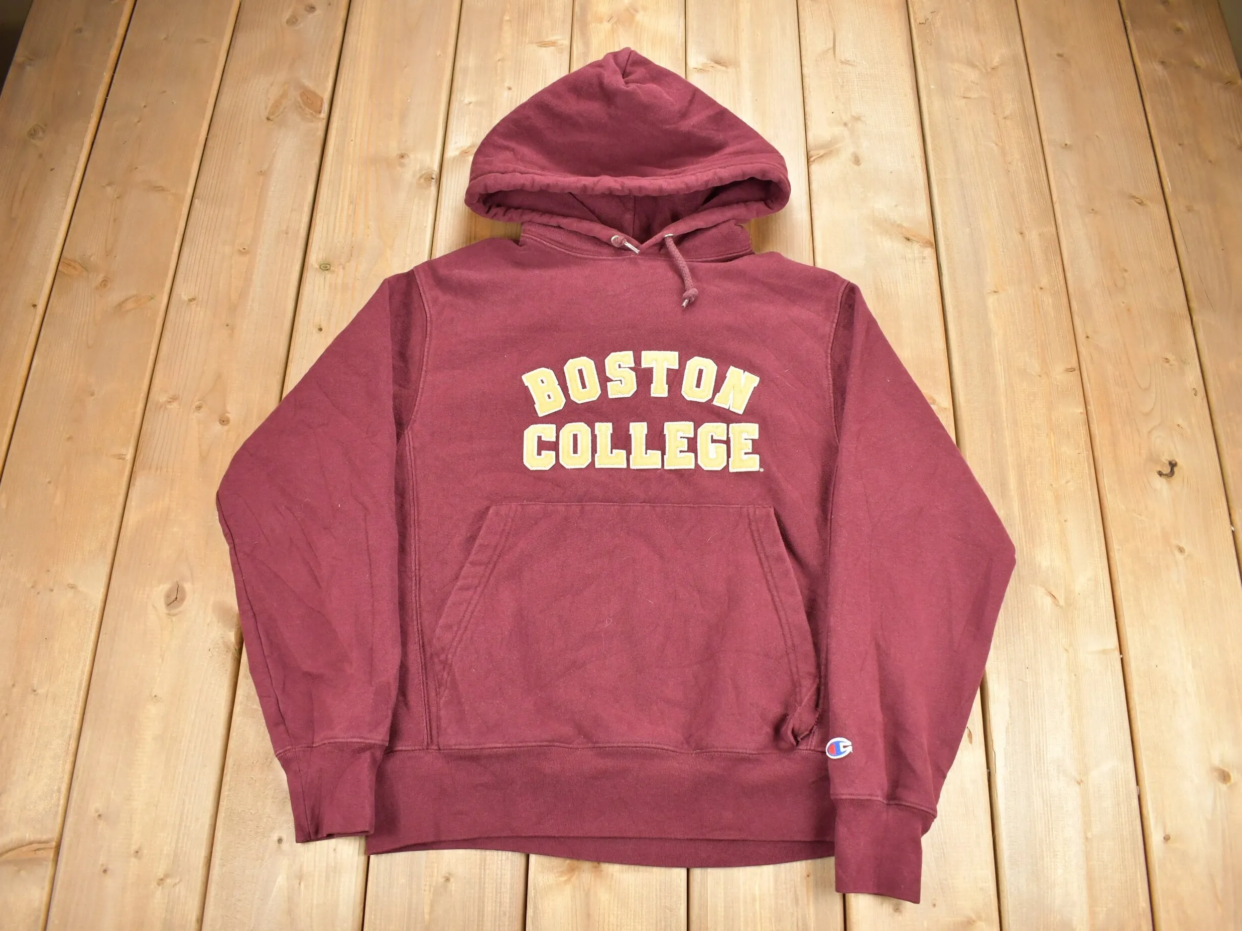 Vintage 1990s Boston College Champion Reverse Weave Collegiate Hoodie