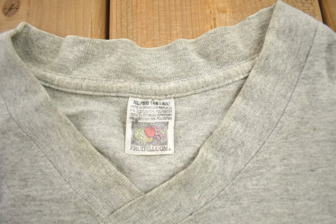 Vintage 1990s Fruit Of The Loom Blank Grey Crewneck Sweatshirt