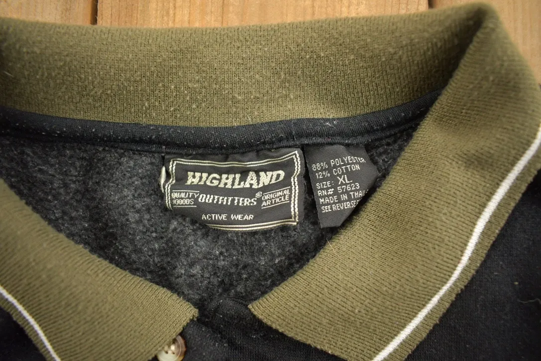 Vintage 1990s Highland Outfitters Blank Collard Sweatshirt