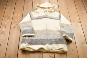 Vintage 1990s Iceland Wool Zip Up Knitted Sweater