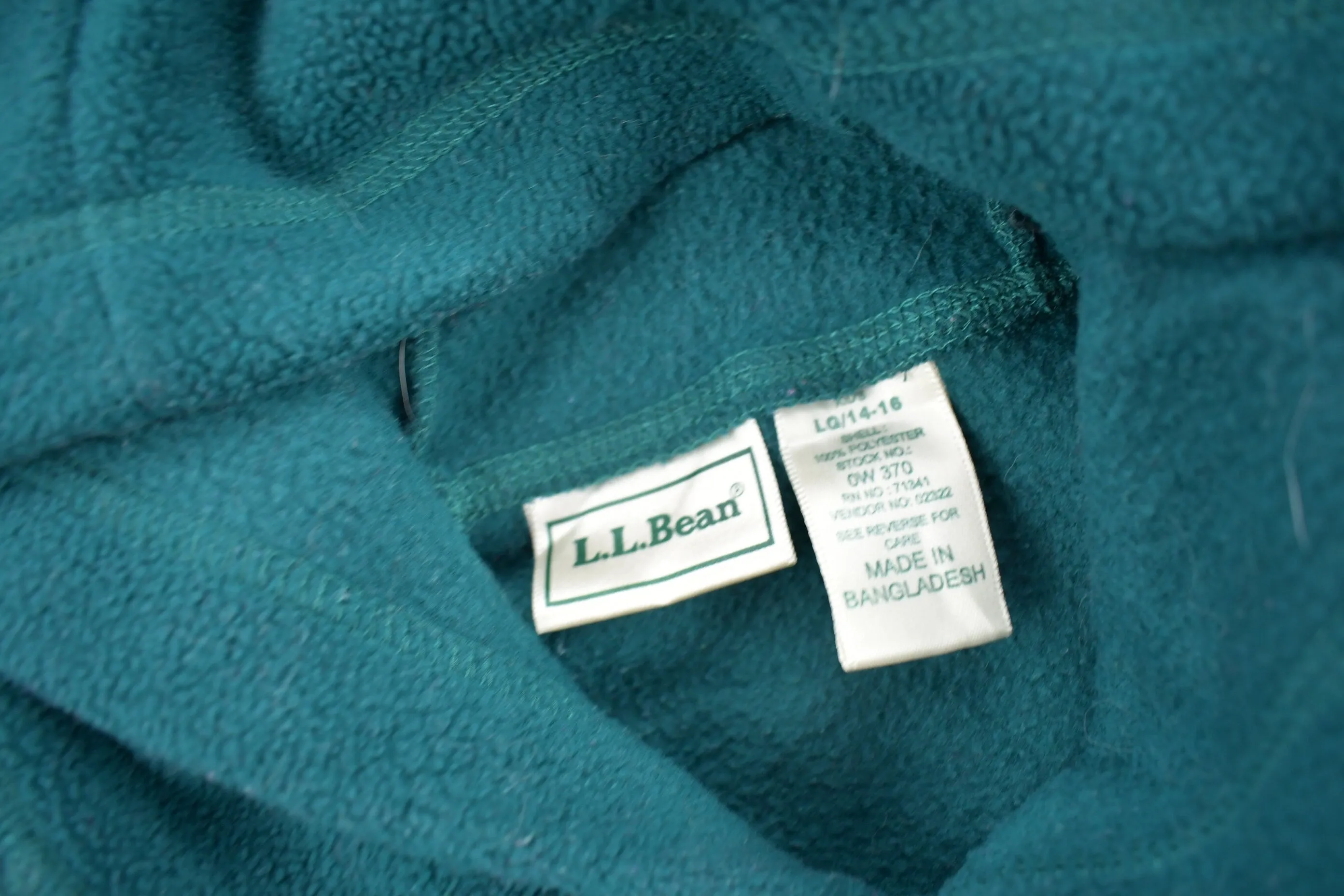 Vintage 1990s LL Bean Fleece Hoodie