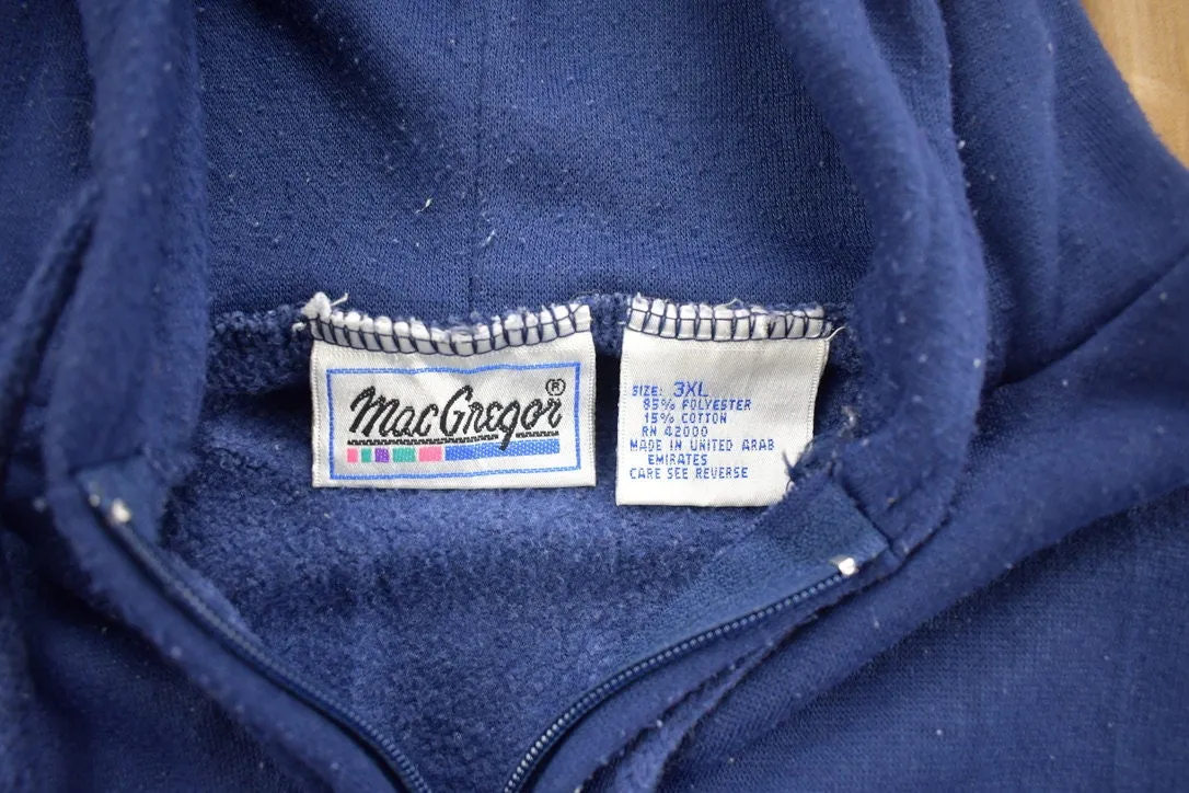 Vintage 1990s MacGregor Blank Navy Hoodie