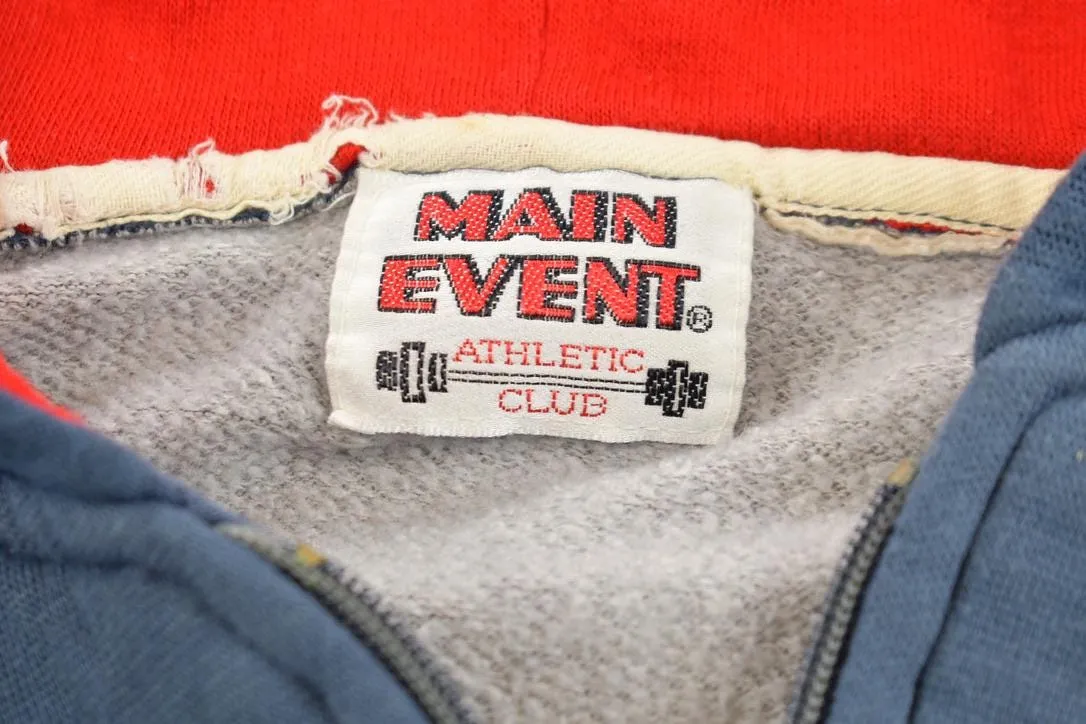 Vintage 1990s Main Event Athletic Club Full Zip Hoodie