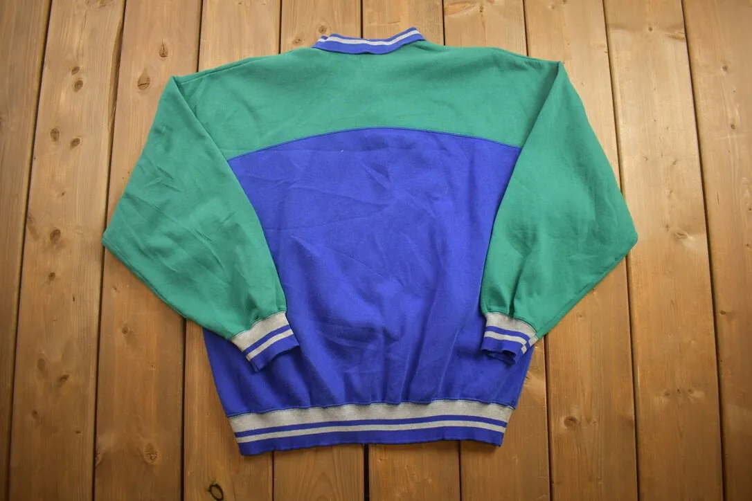 Vintage 1990s Mixtures Blank Collard Crewneck Sweatshirt