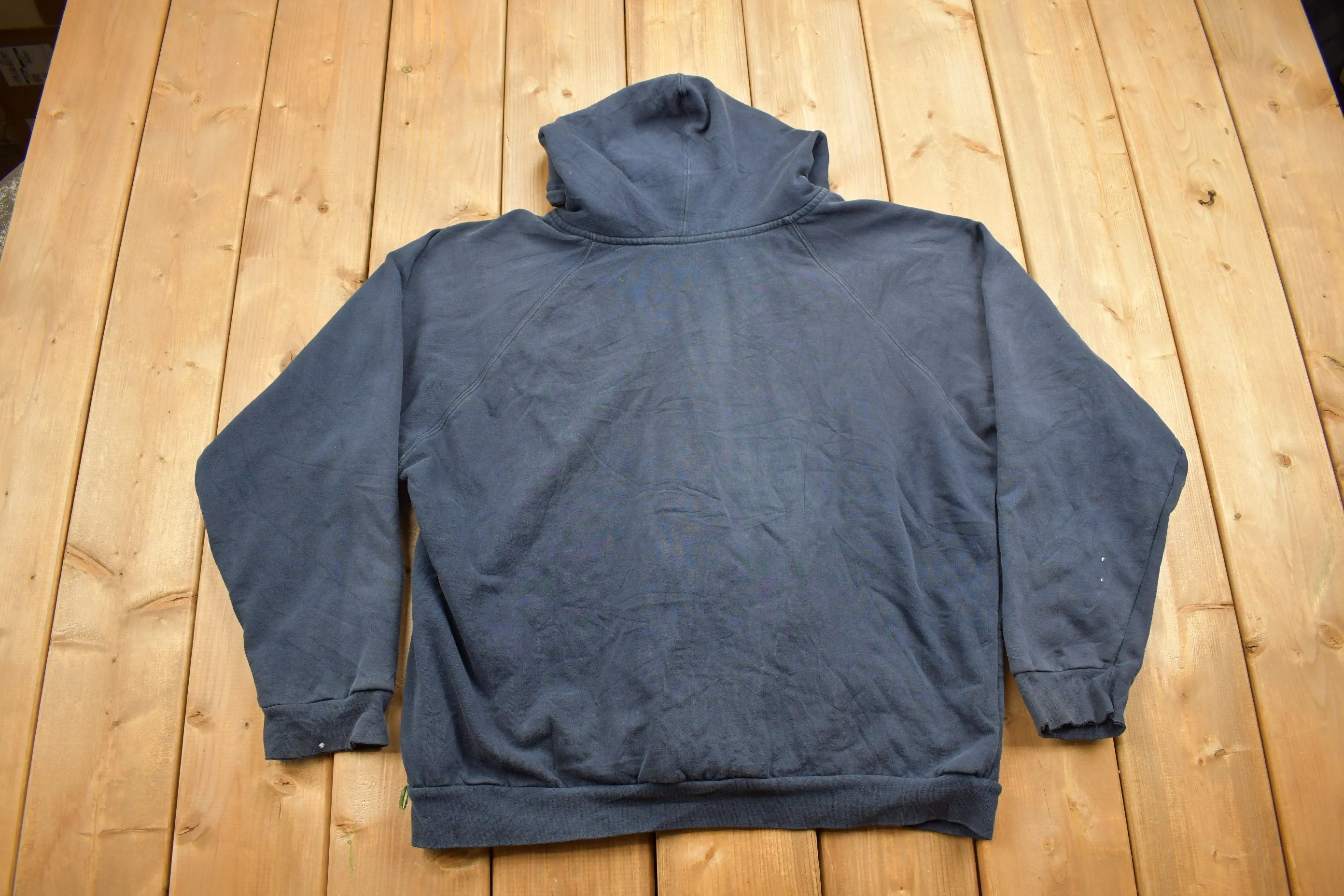 Vintage 1990s Ozark Trail Blank Navy Zip Up Hoodie